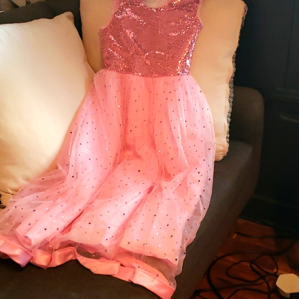 COPY - A Pink sparkly dress from Amazon perfect for a princess costume. Has bee…